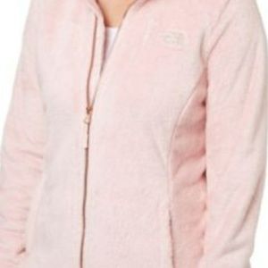 Large pink fleece northface with rose gold zipper